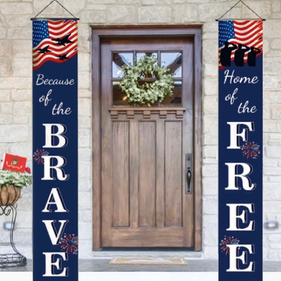 🇺🇸Home Of The Free Because Of The Brave Oxford Cloth Double Banners! - Picture 5 of 5